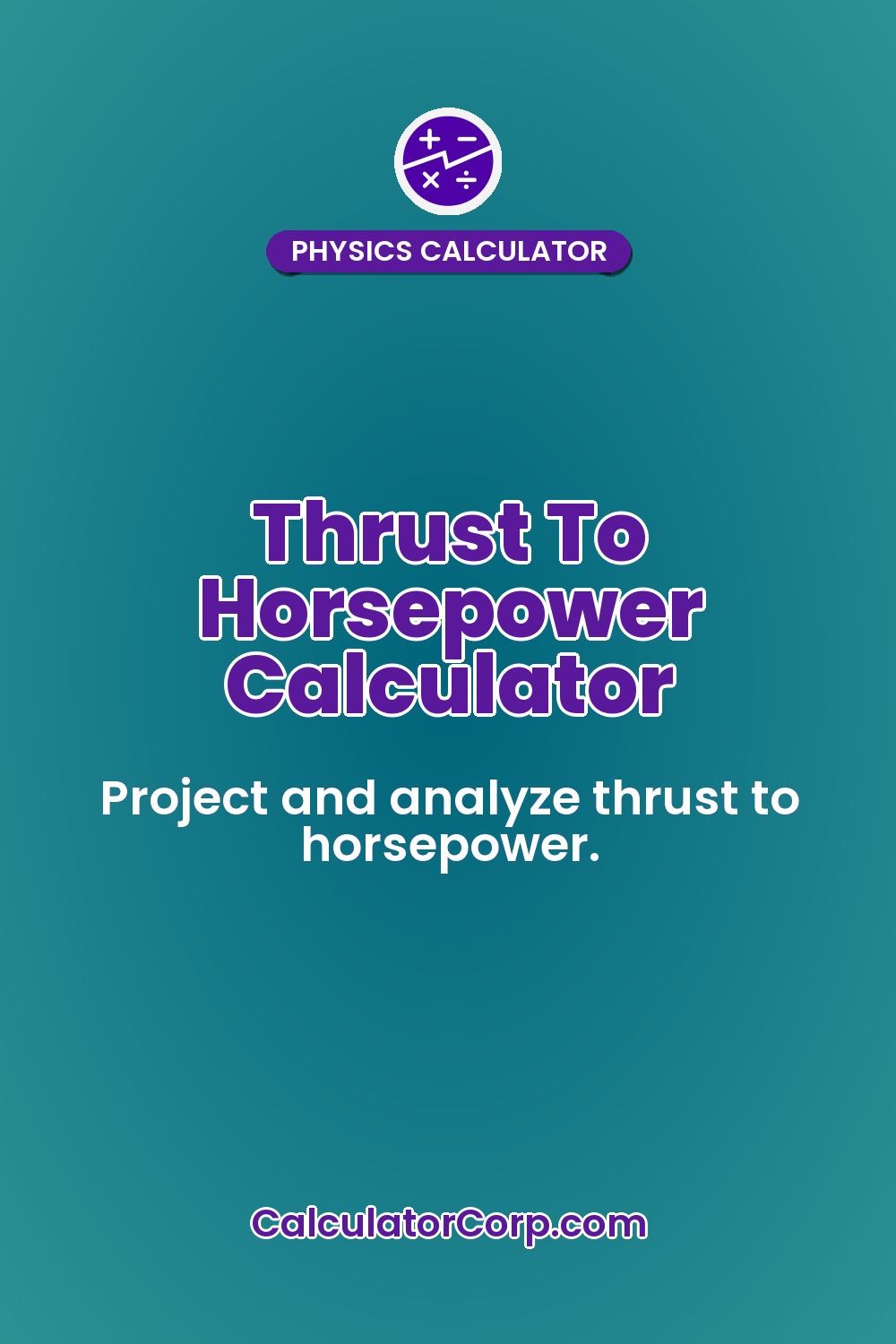 Thrust To Horsepower Calculator