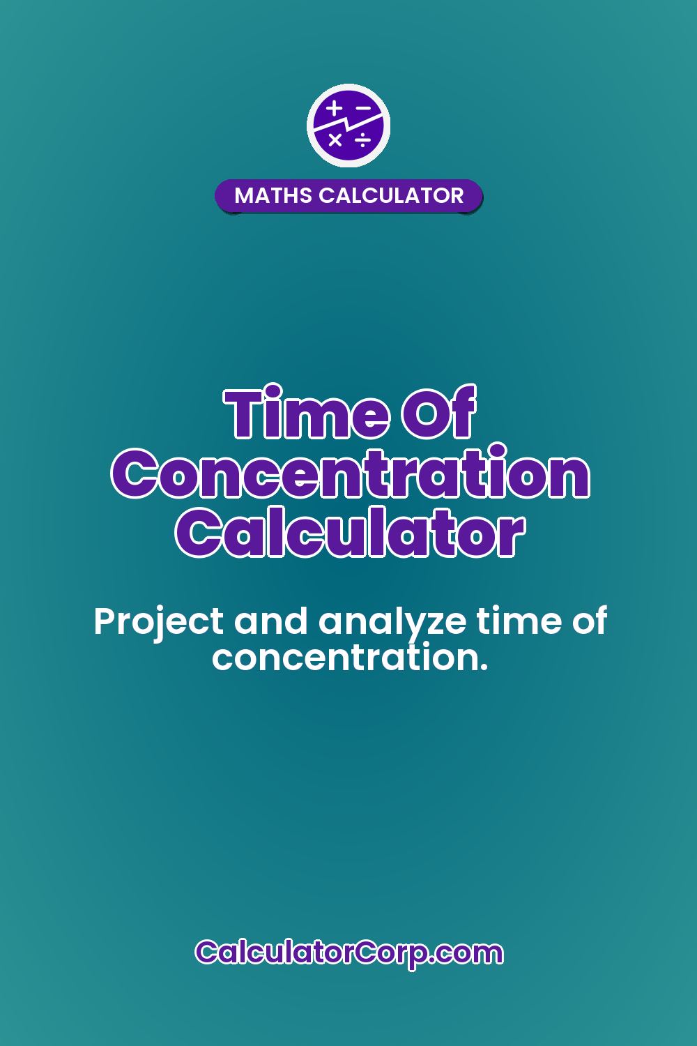Time Of Concentration Calculator