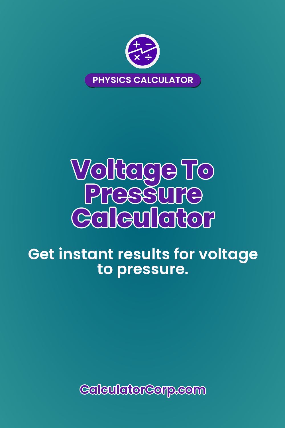 Voltage To Pressure Calculator