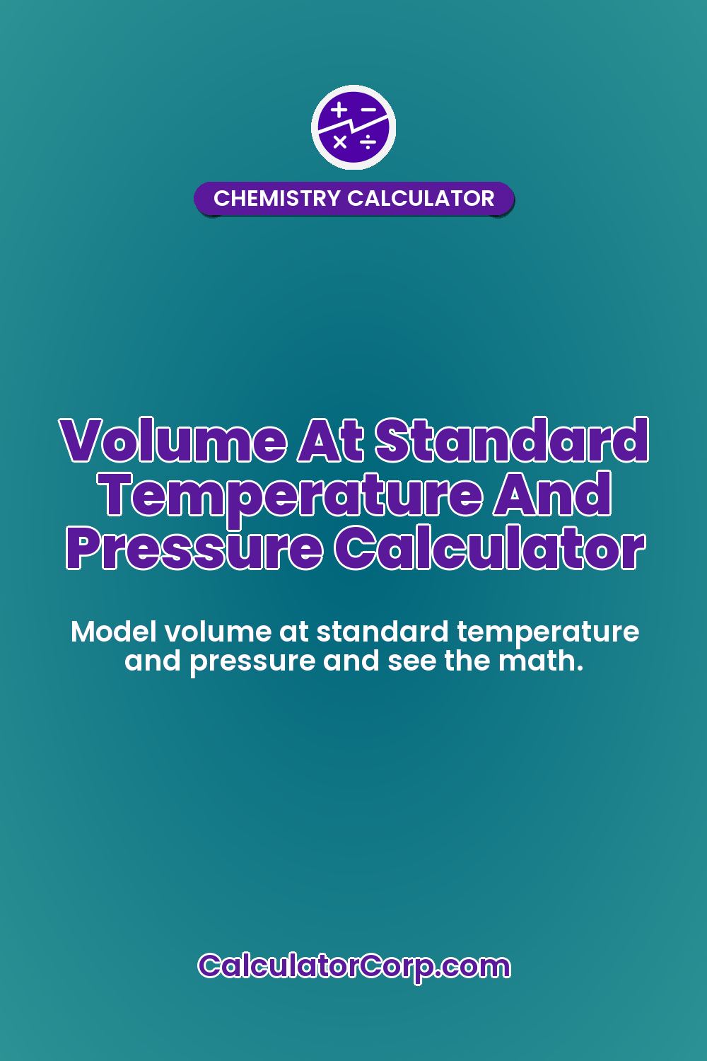 Volume At Standard Temperature And Pressure Calculator