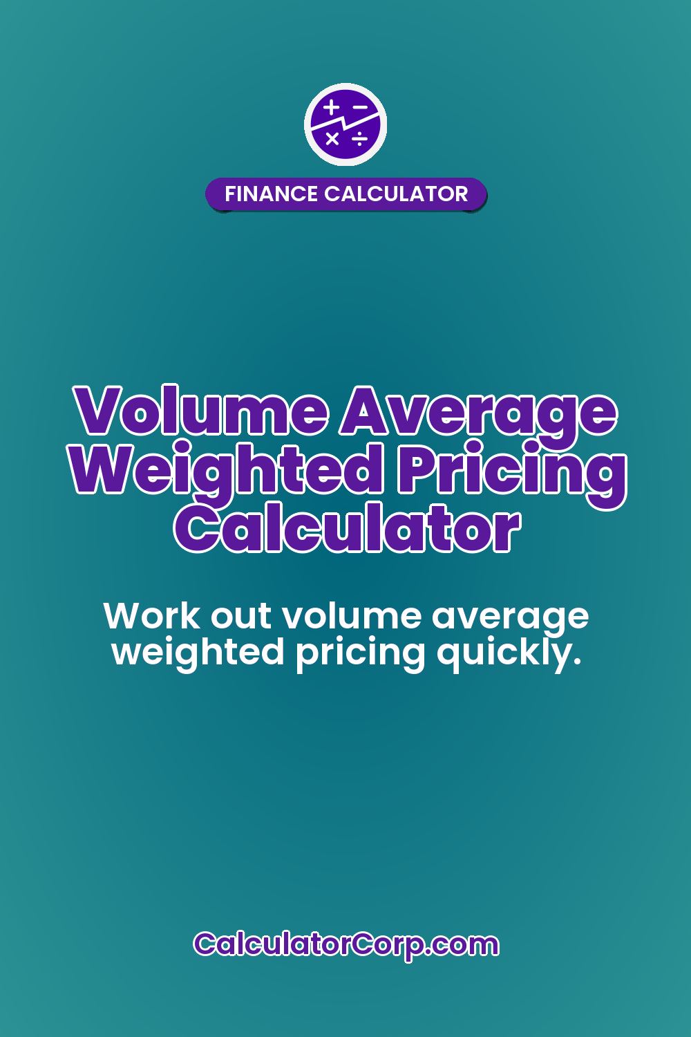 Volume Average Weighted Pricing Calculator