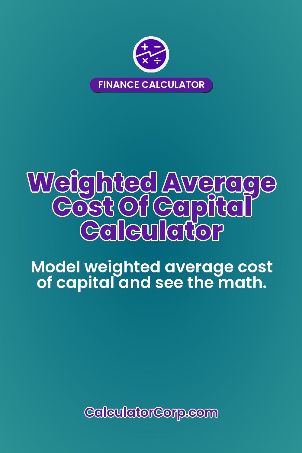 Weighted Average Cost Of Capital Calculator
