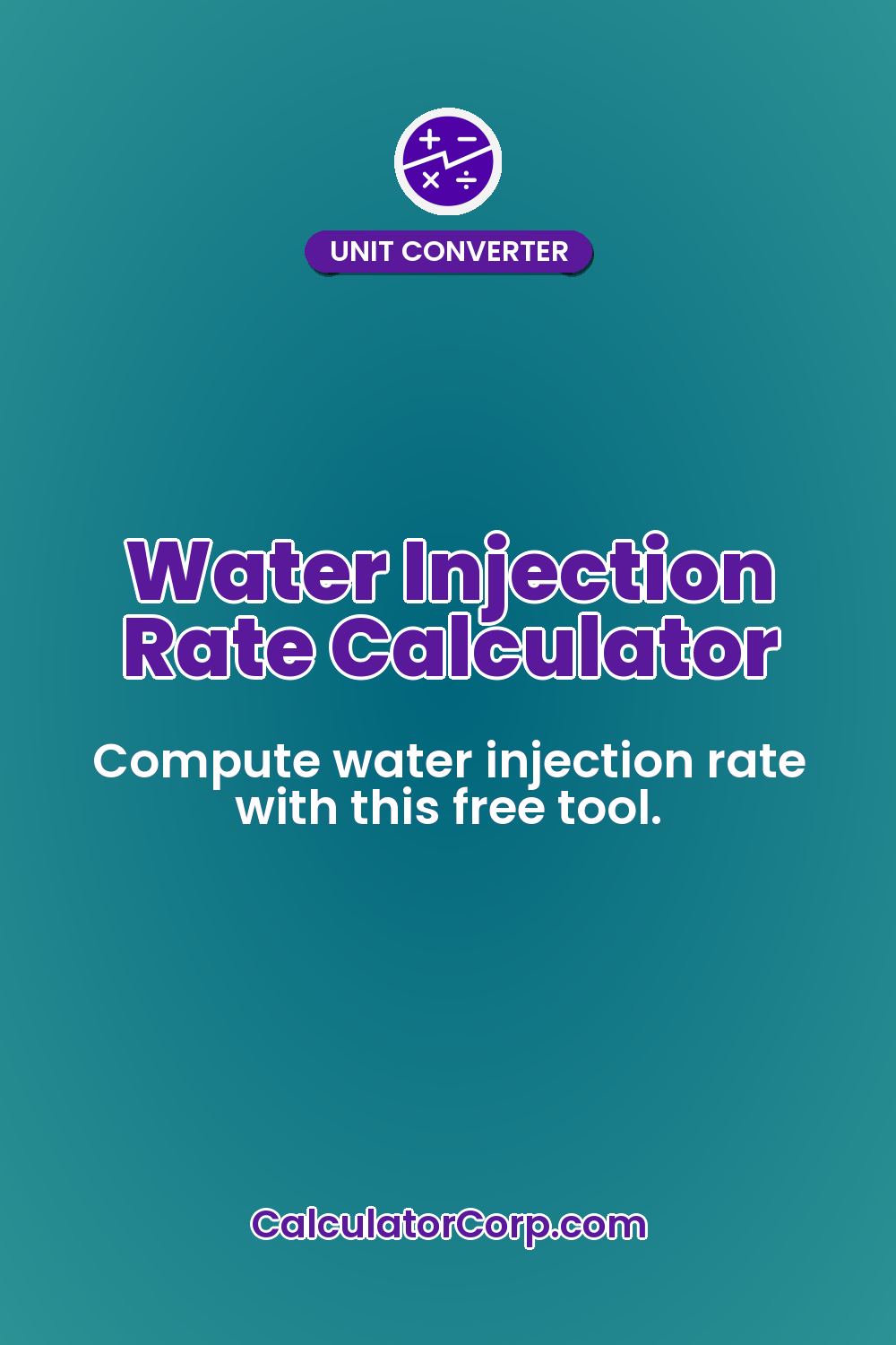 Water Injection Rate Calculator