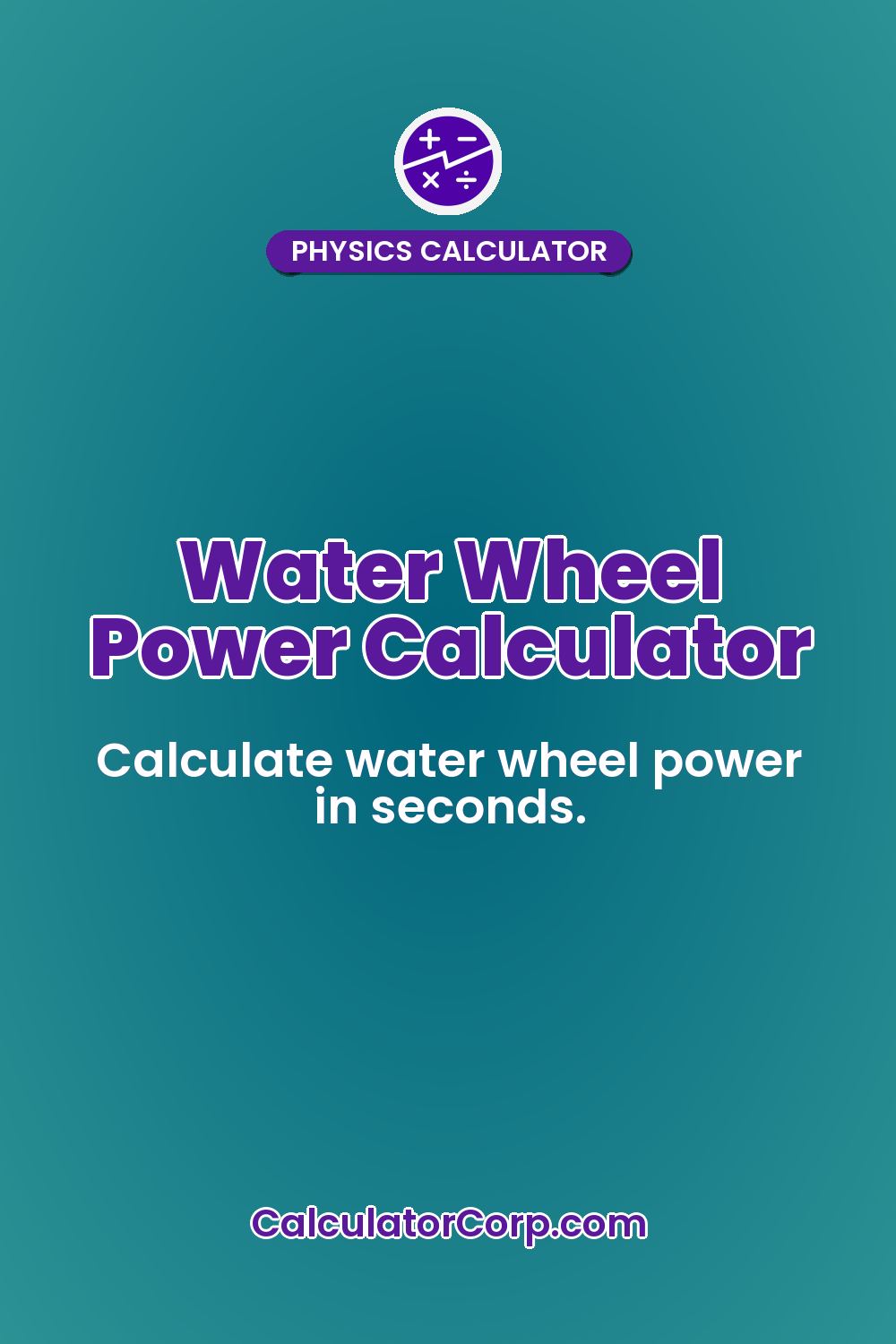 Water Wheel Power Calculator