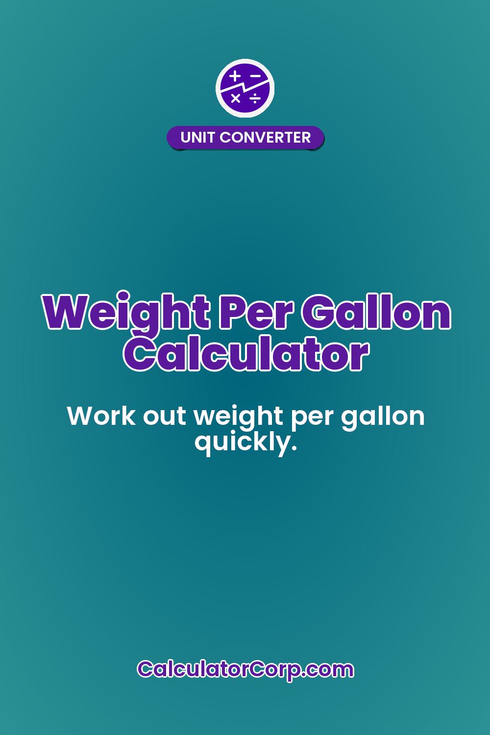 Weight Per Gallon Calculator