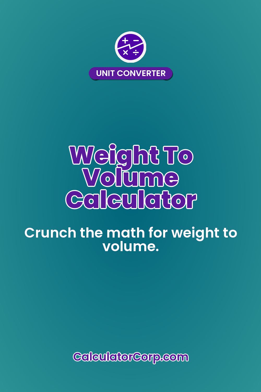 Weight To Volume Calculator