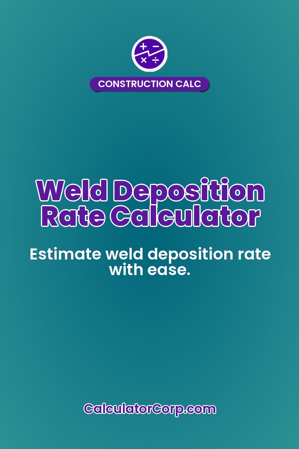 Weld Deposition Rate Calculator