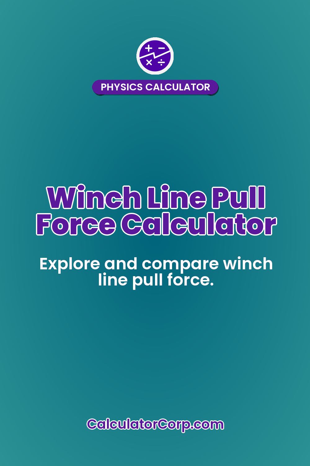 Winch Line Pull Force Calculator