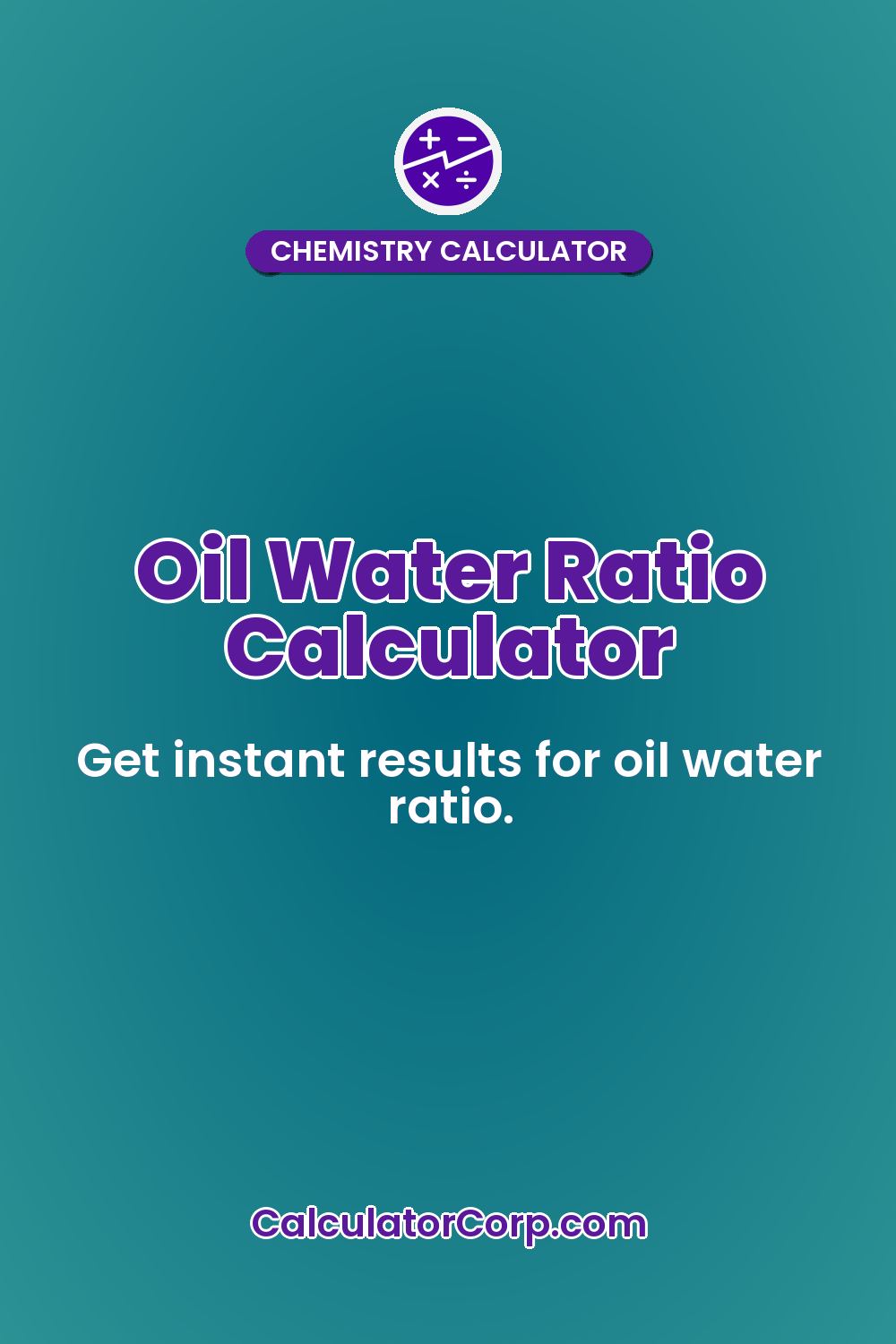 Oil Water Ratio Calculator
