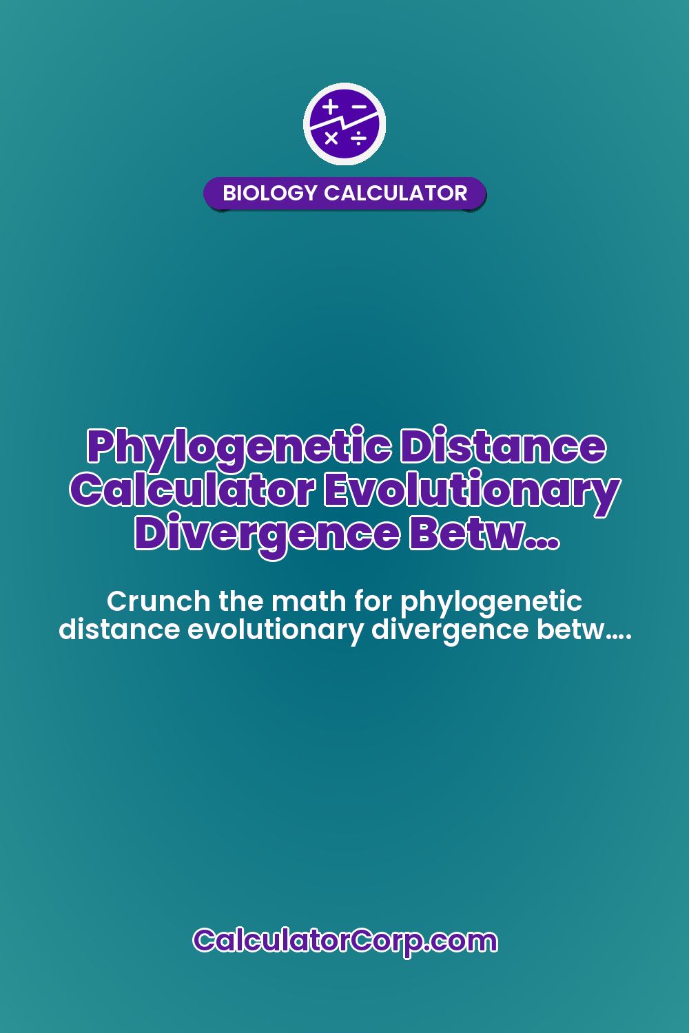 Phylogenetic Distance Calculator Evolutionary Divergence Betw…