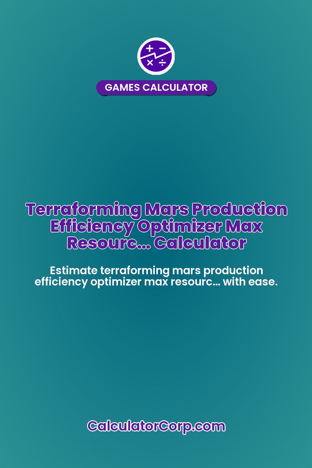 Terraforming Mars Production Efficiency Optimizer Max Resourc… Calculator