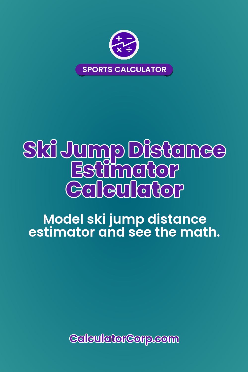 Ski Jump Distance Estimator Calculator