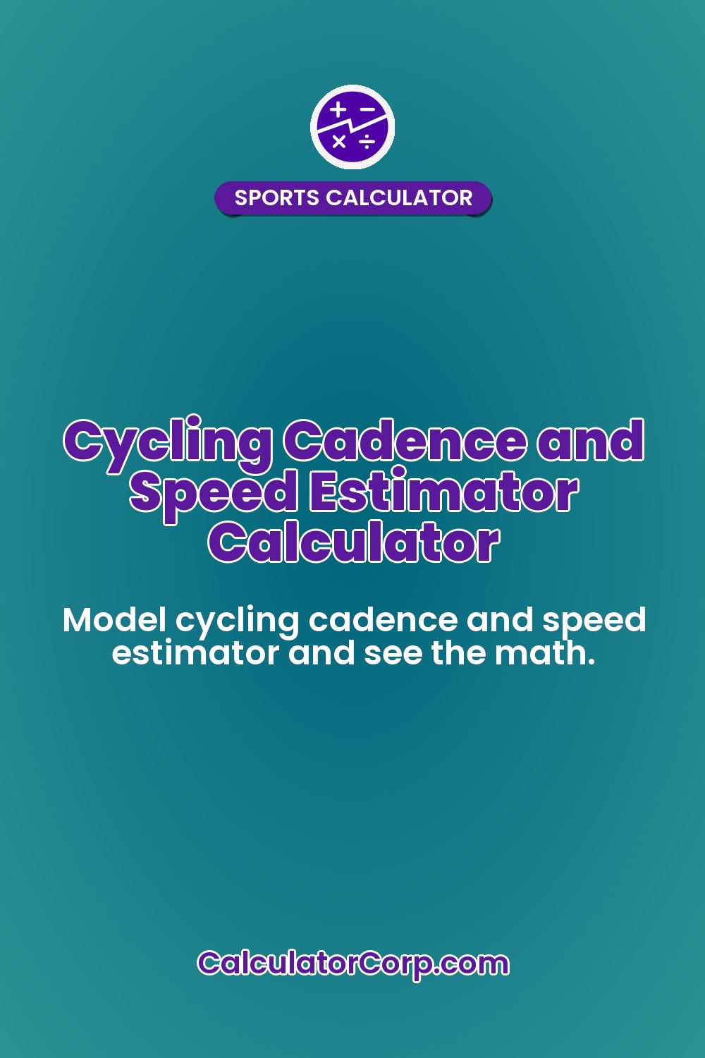 Cycling Cadence and Speed Estimator Calculator