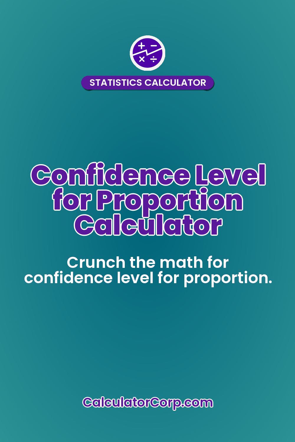 Confidence Level for Proportion Calculator