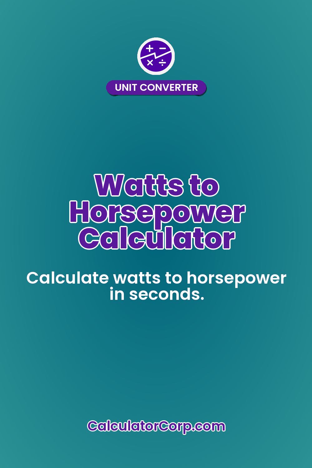 Watts to Horsepower Calculator