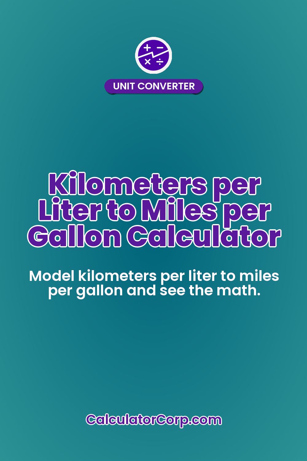 Kilometers per Liter to Miles per Gallon Calculator