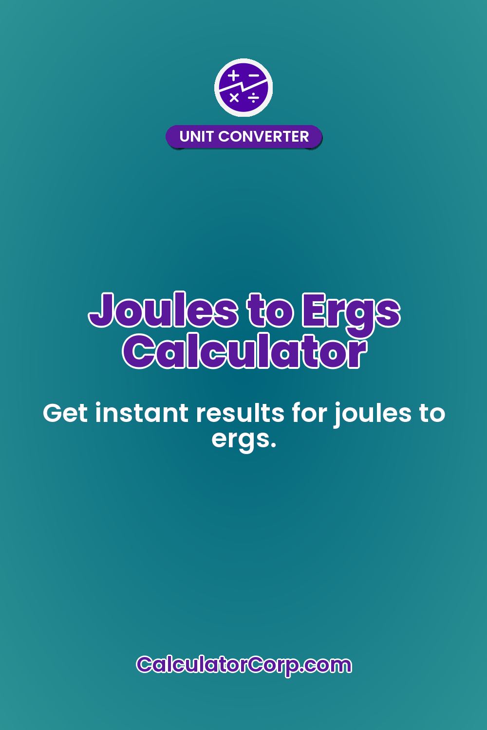 Joules to Ergs Calculator