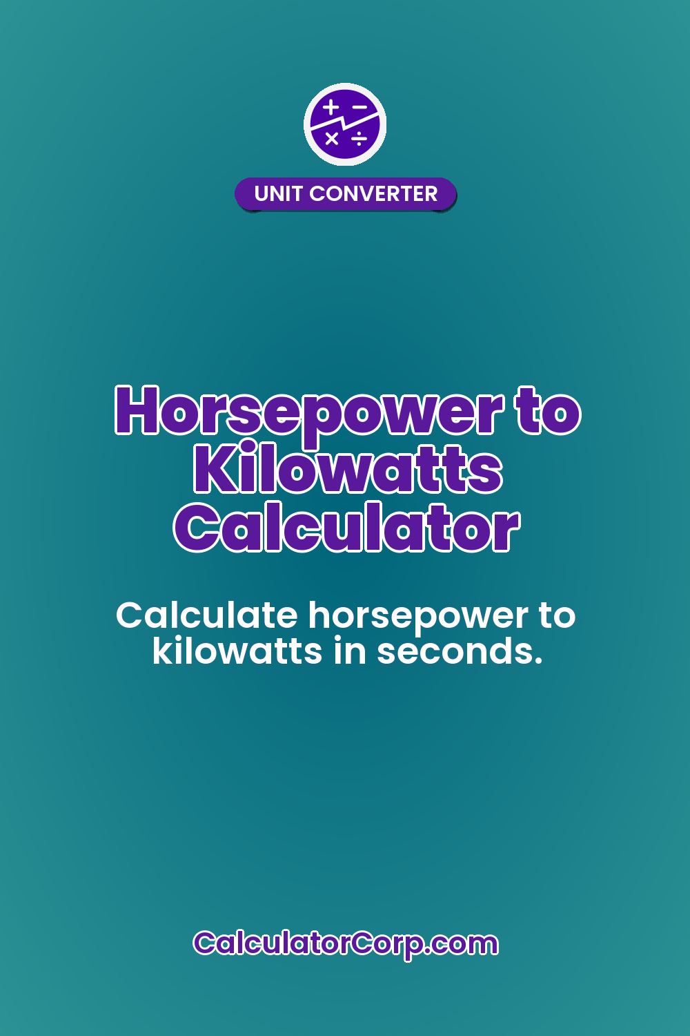 Horsepower to Kilowatts Calculator