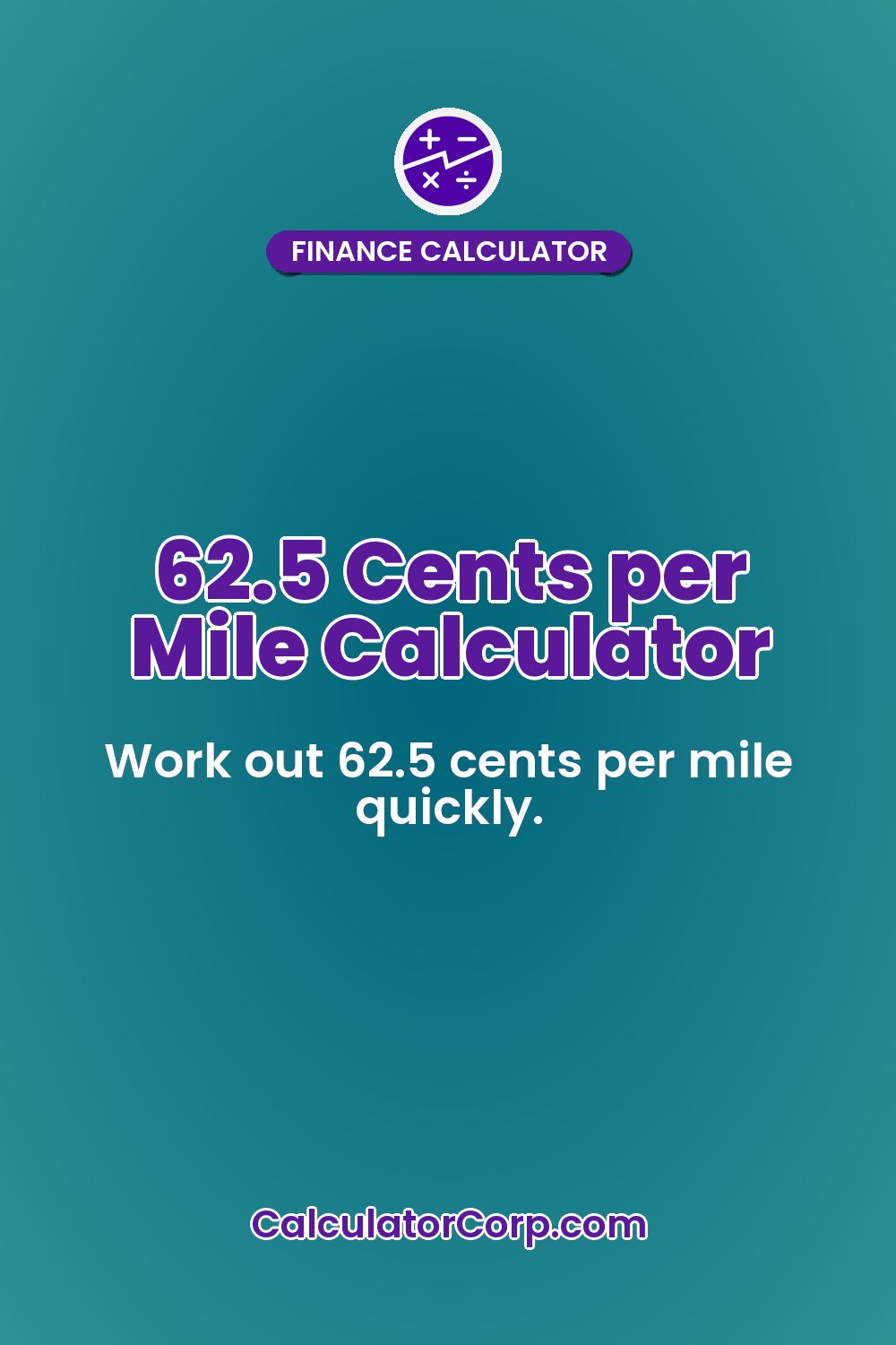 62.5 Cents per Mile Calculator
