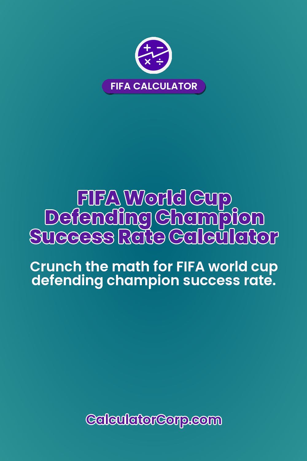 FIFA World Cup Defending Champion Success Rate Calculator