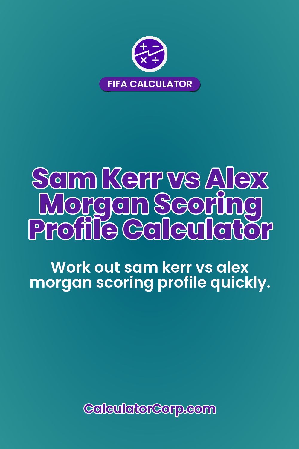 Sam Kerr vs Alex Morgan Scoring Profile Calculator