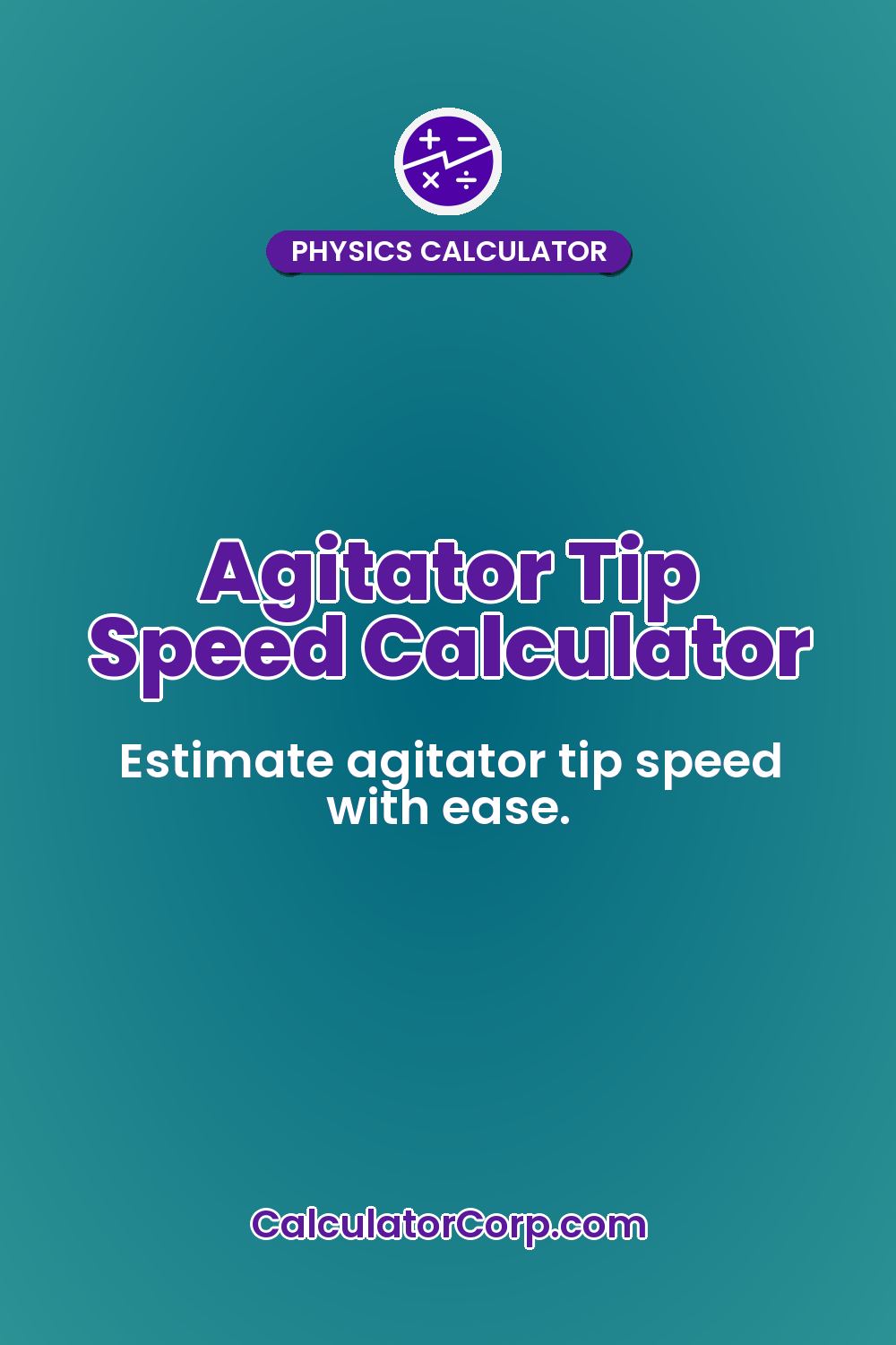 Agitator Tip Speed Calculator