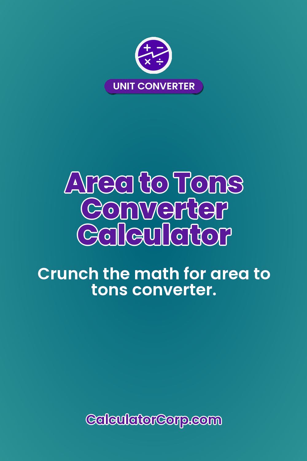 Area to Tons Converter Calculator