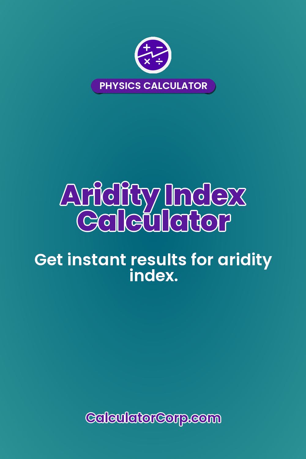 Aridity Index Calculator