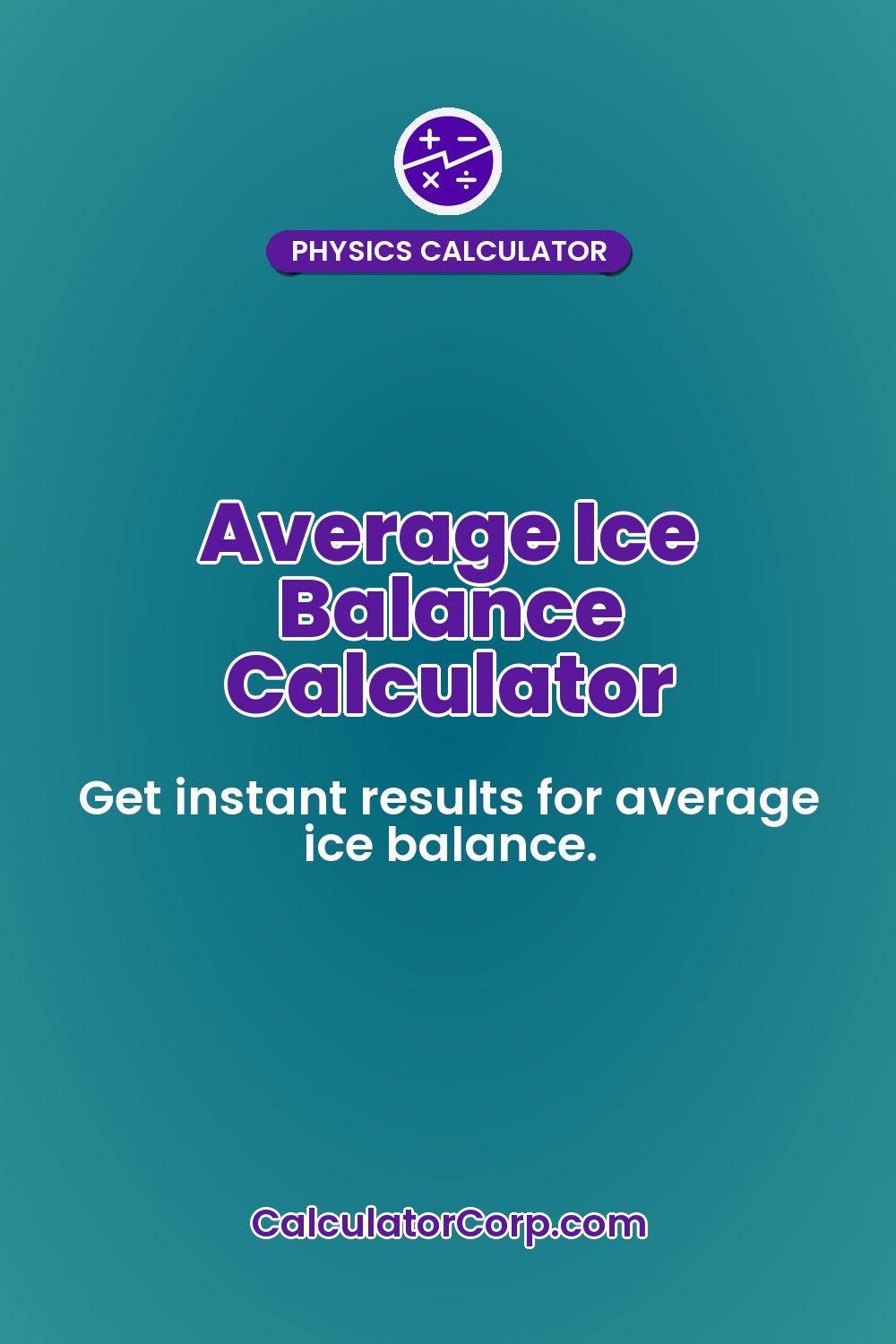Average Ice Balance Calculator