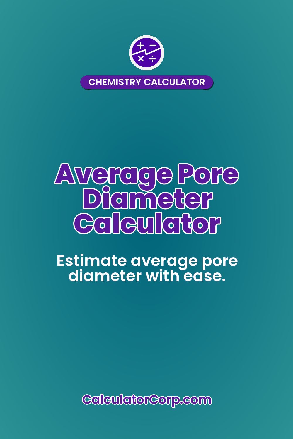 Average Pore Diameter Calculator