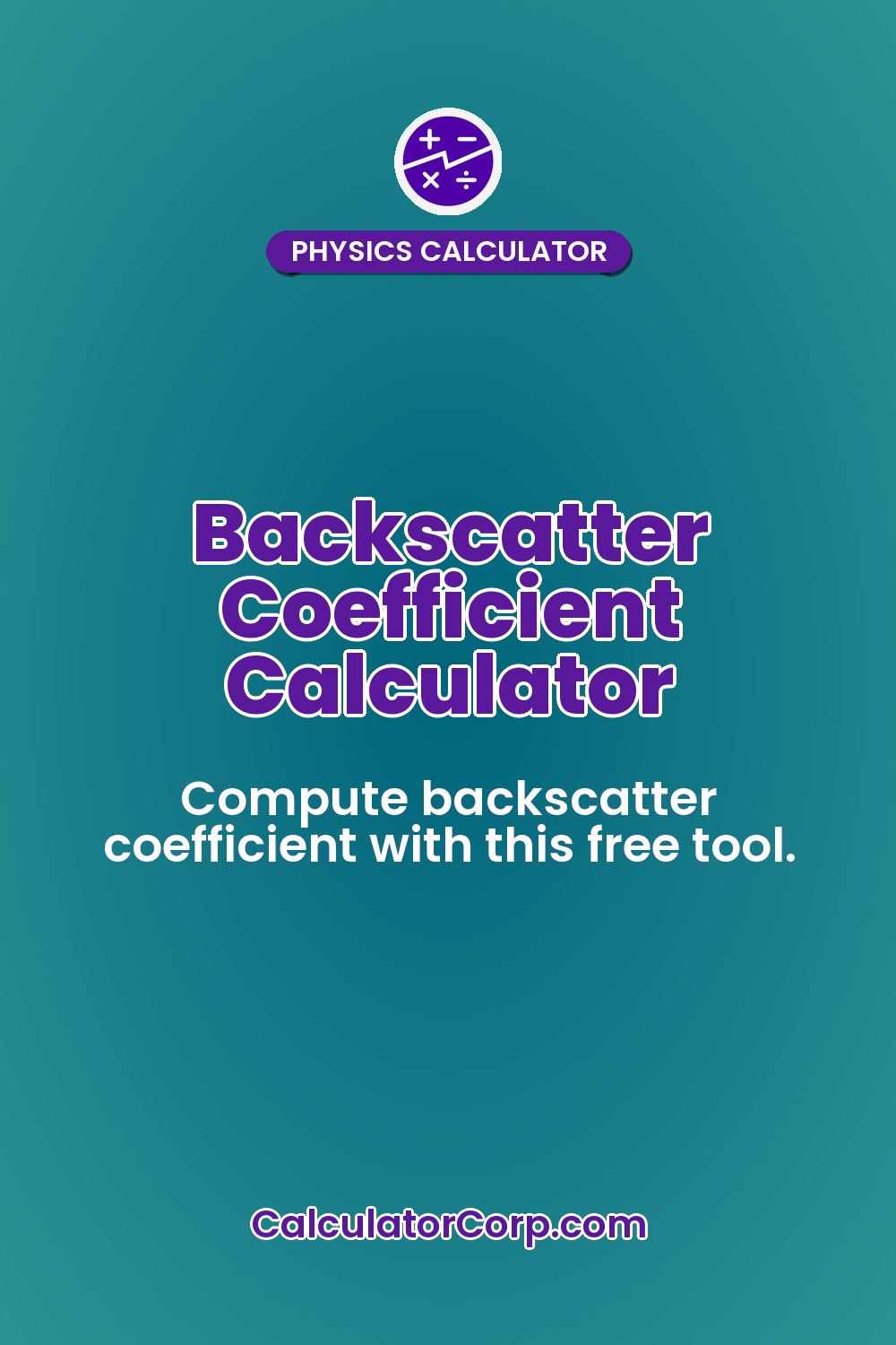 Backscatter Coefficient Calculator