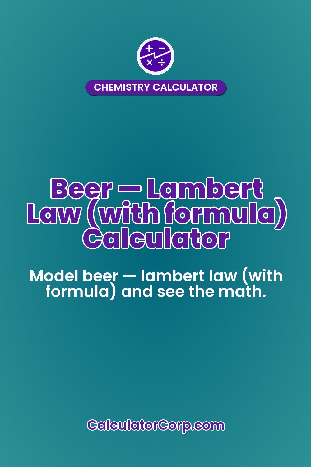 Beer — Lambert Law (with formula) Calculator