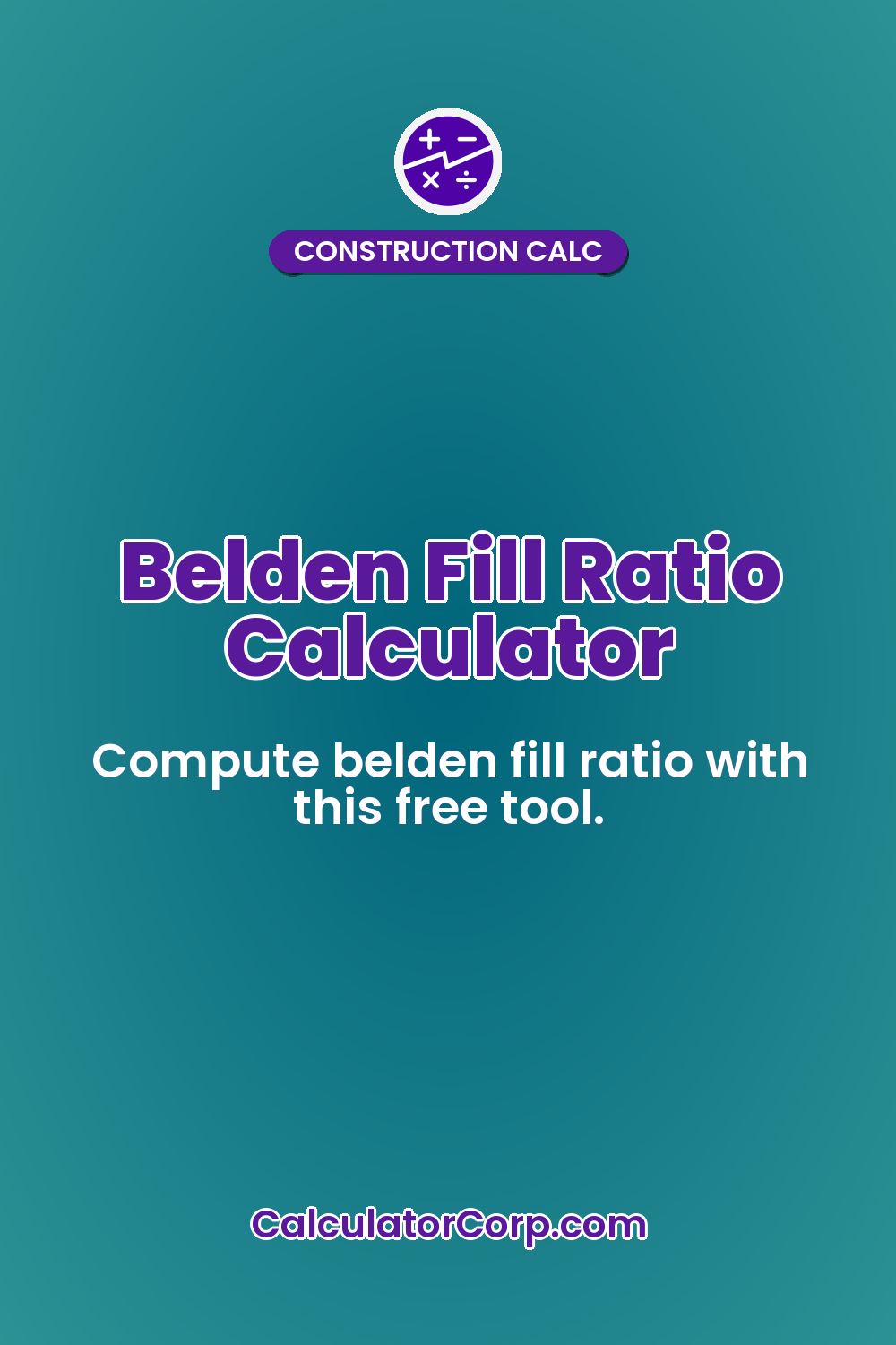 Belden Fill Ratio Calculator