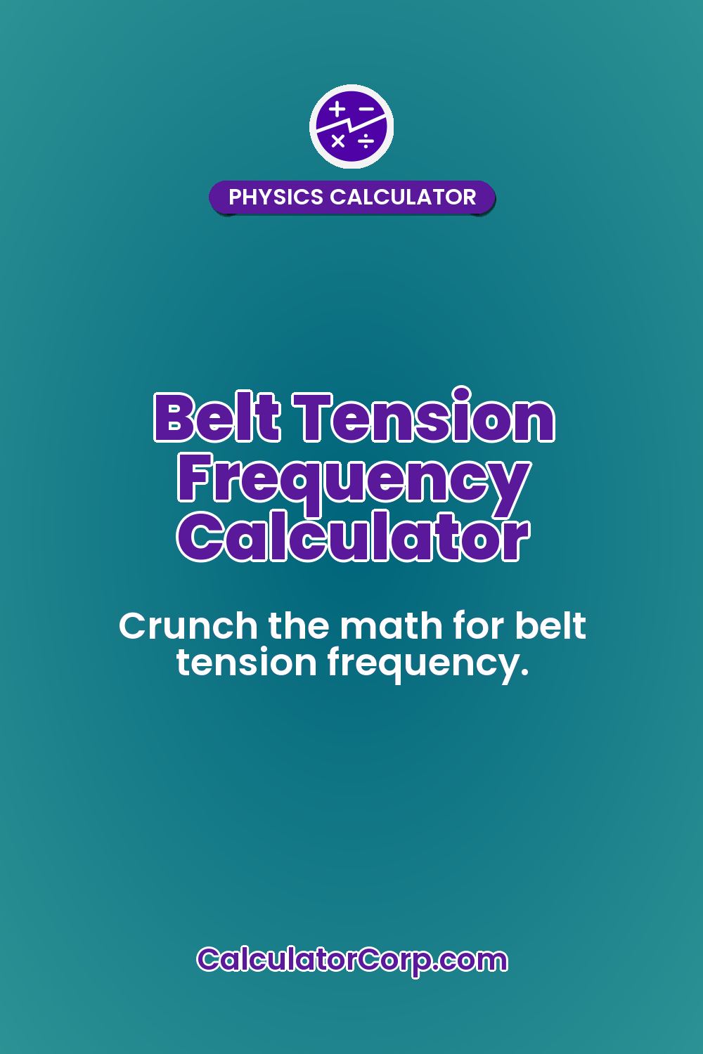 Belt Tension Frequency Calculator
