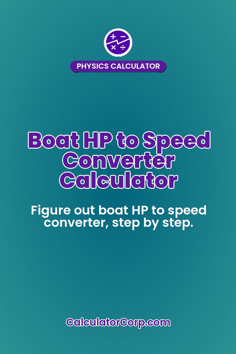 Boat HP to Speed Converter Calculator