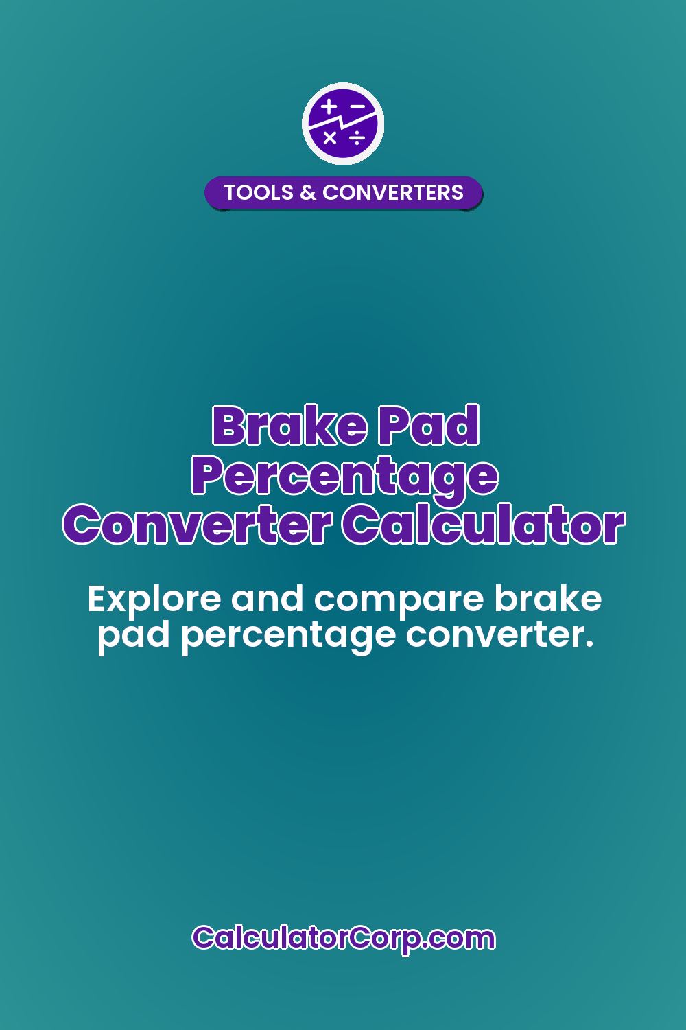 Brake Pad Percentage Converter Calculator