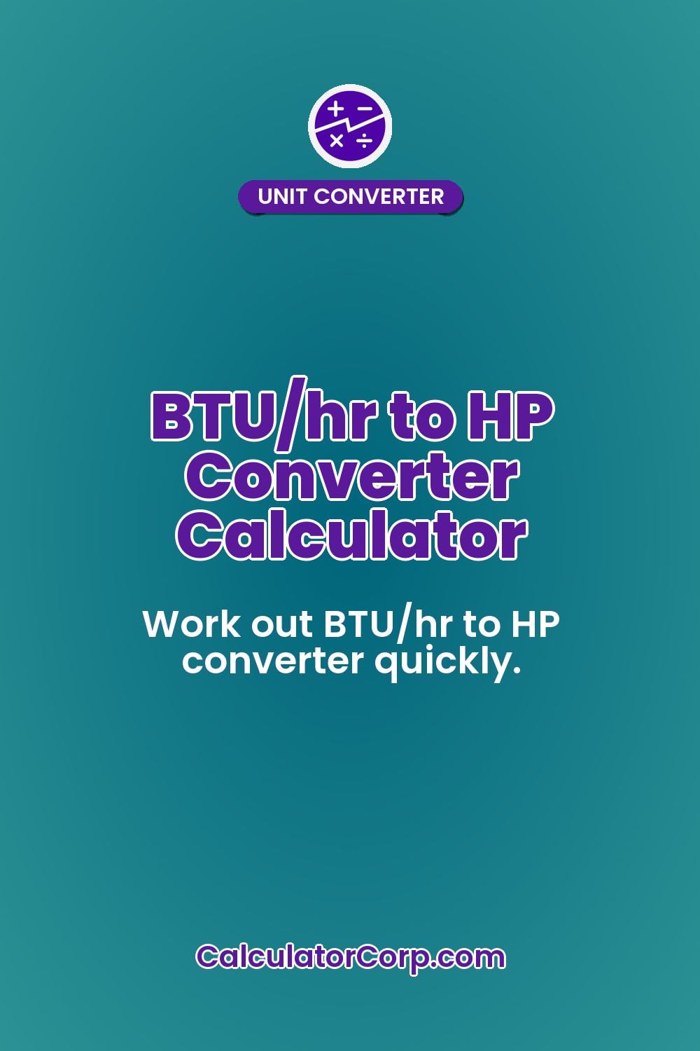 BTU/hr to HP Converter Calculator
