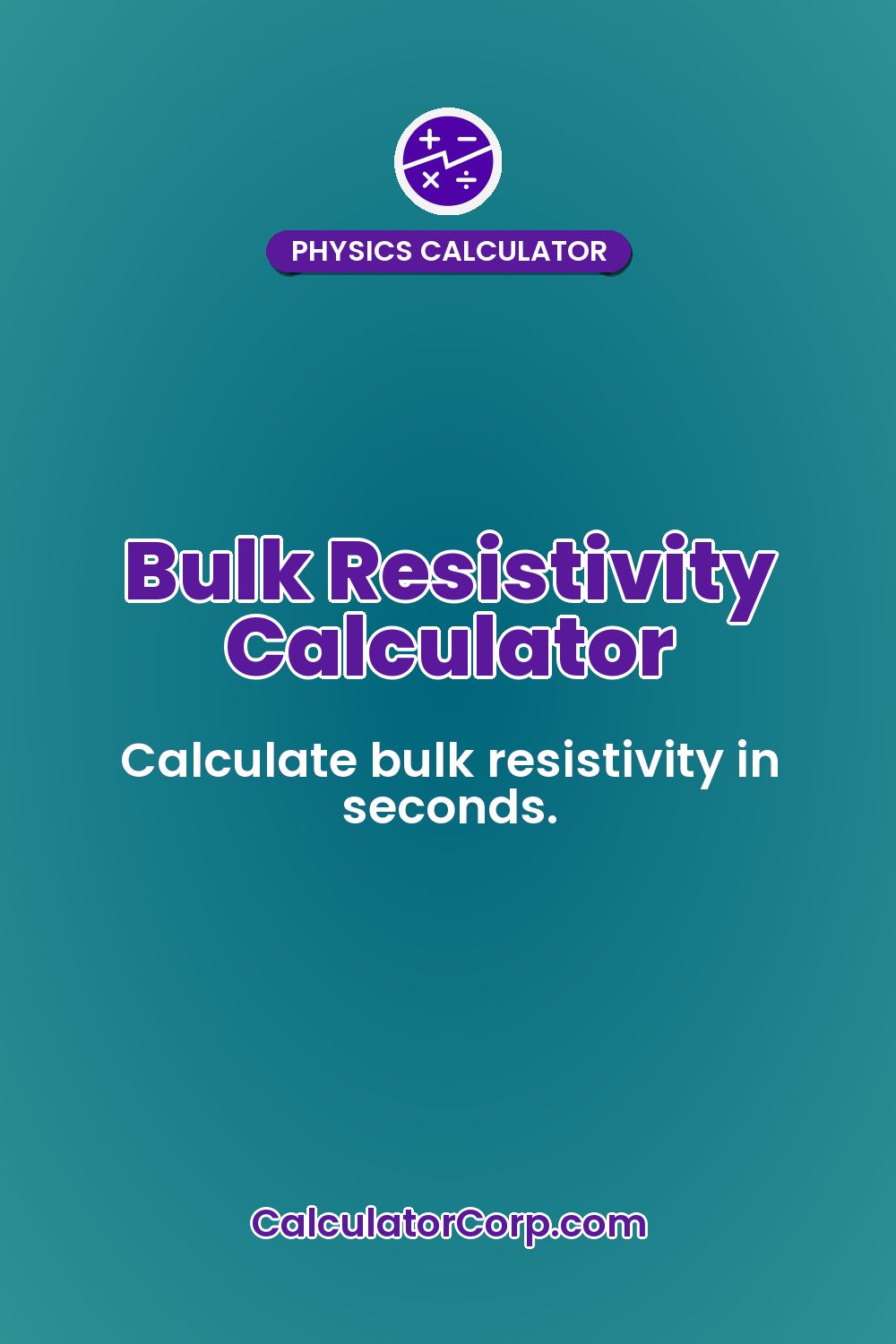 Bulk Resistivity Calculator
