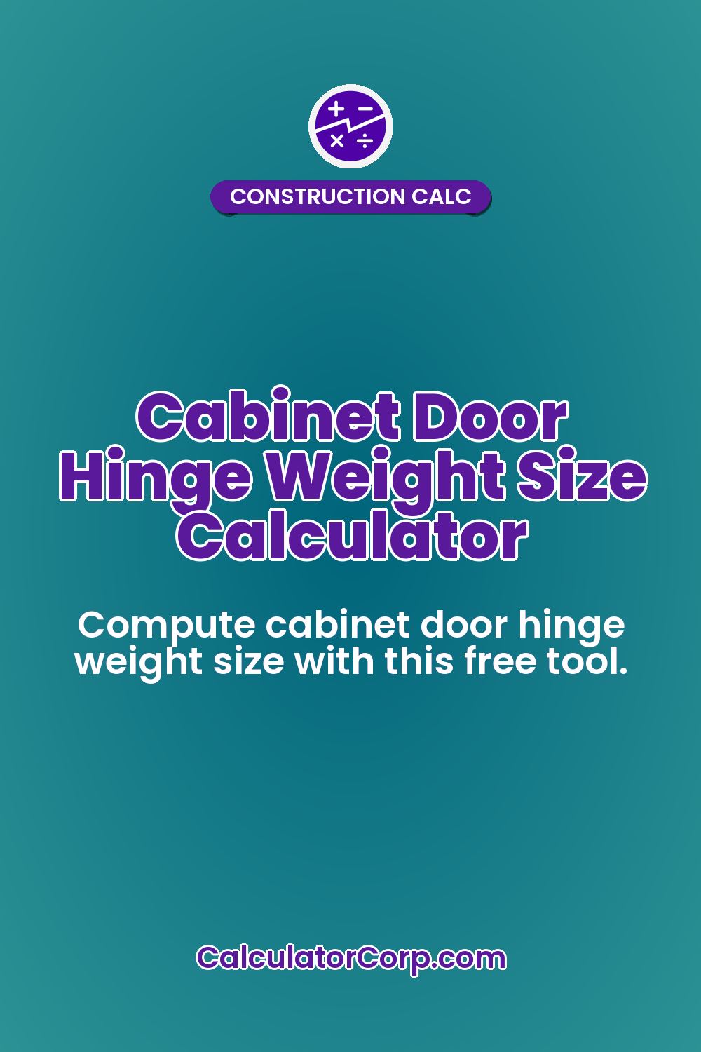 Cabinet Door Hinge Weight Size Calculator