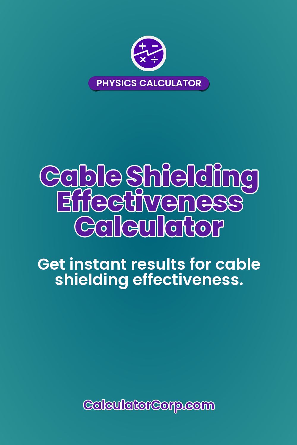 Cable Shielding Effectiveness Calculator