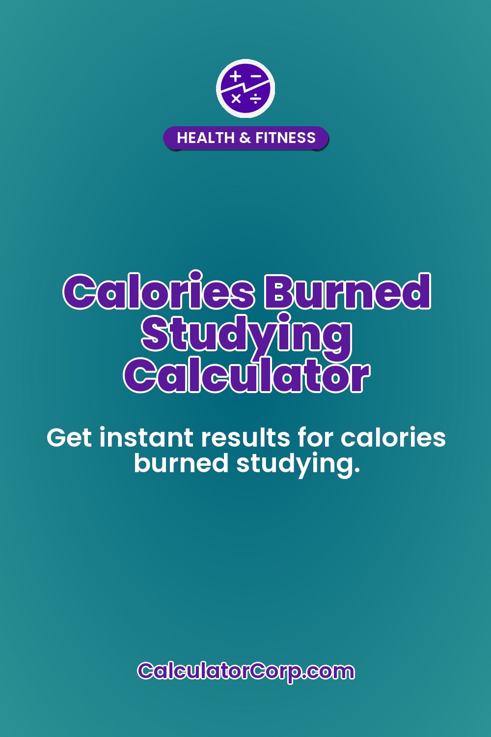 Calories Burned Studying Calculator