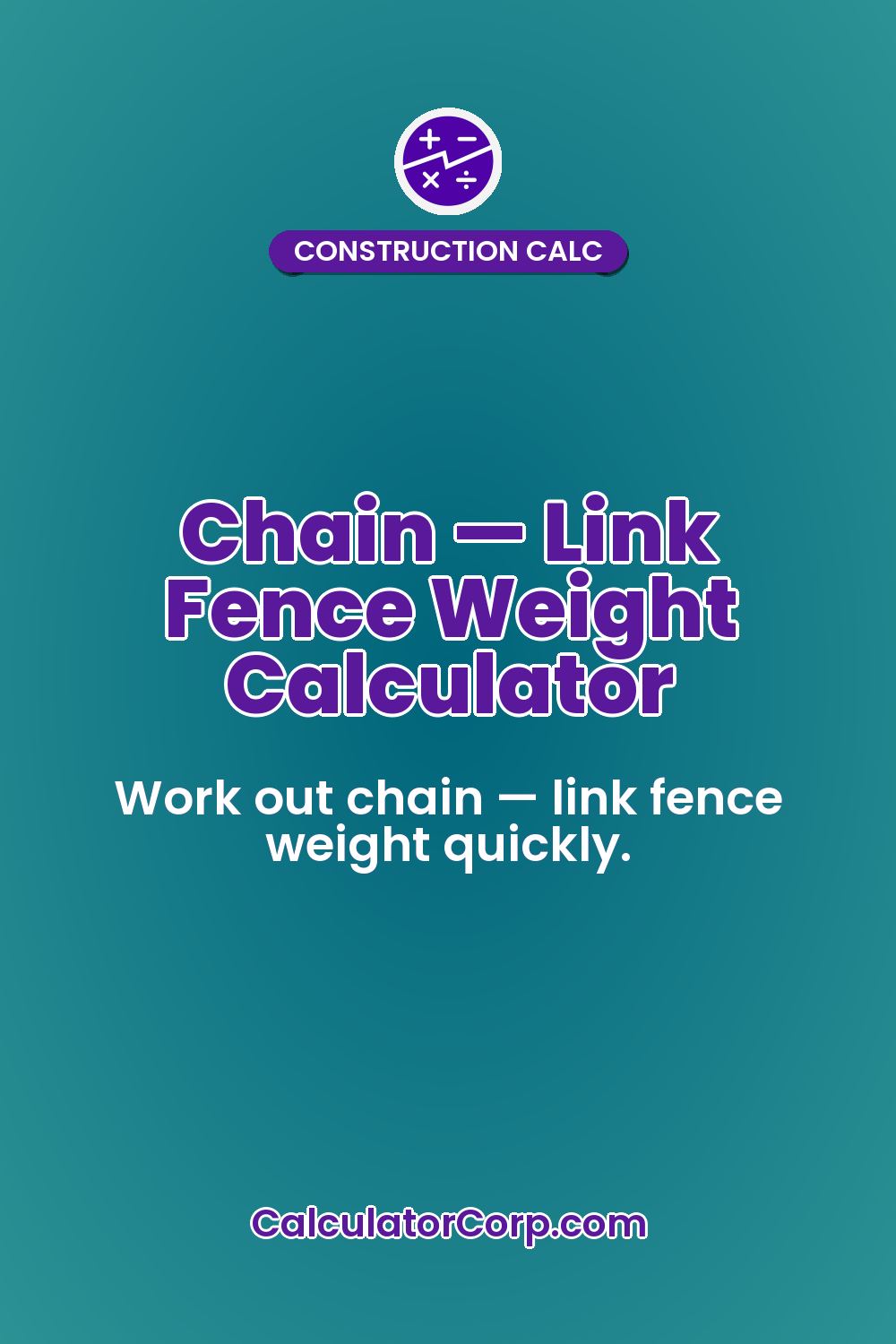 Chain — Link Fence Weight Calculator