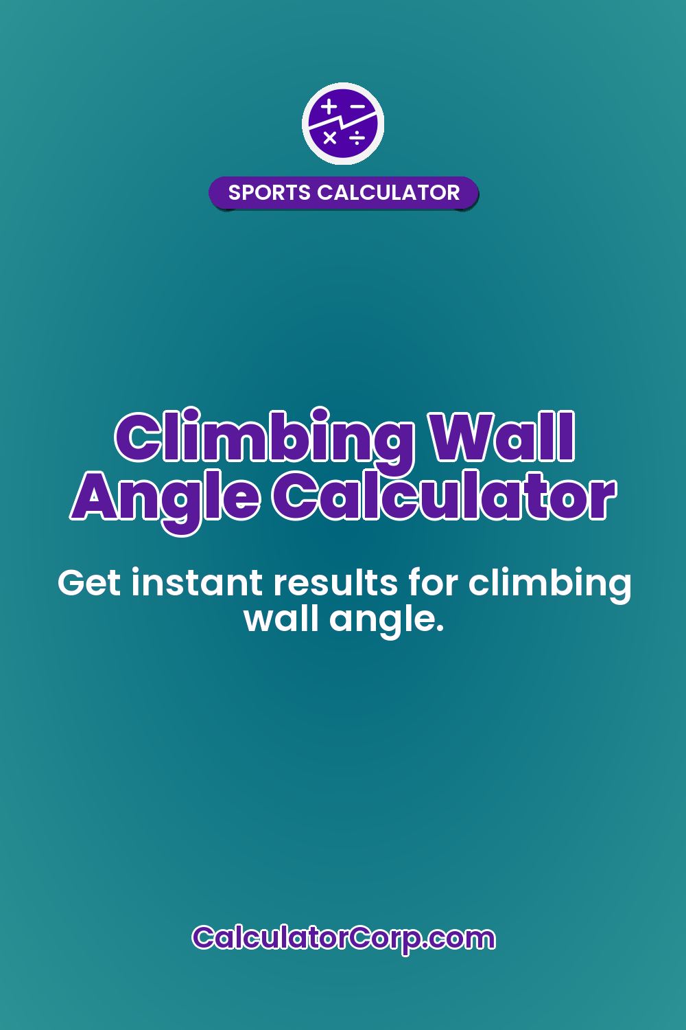 Climbing Wall Angle Calculator