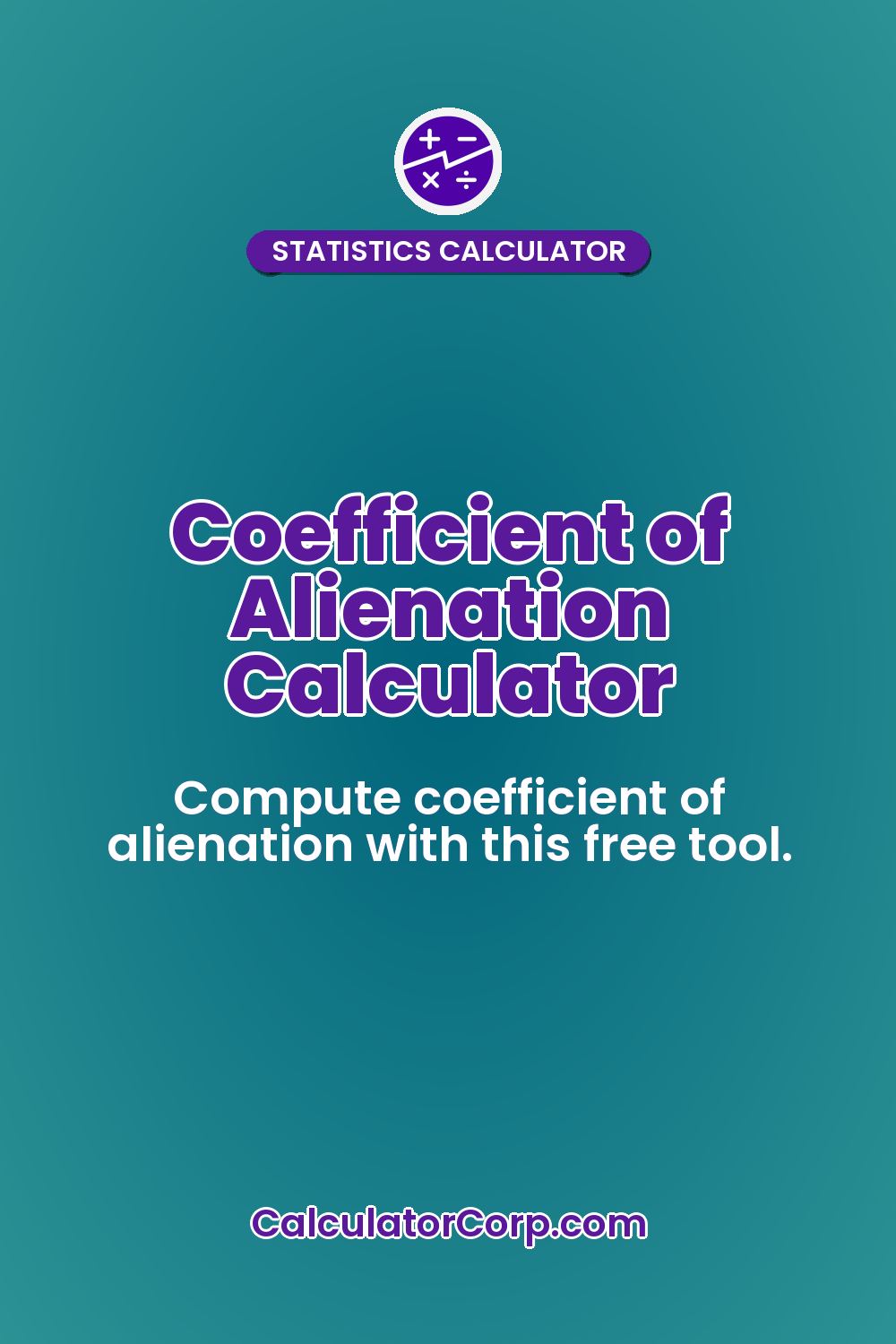 Coefficient of Alienation Calculator