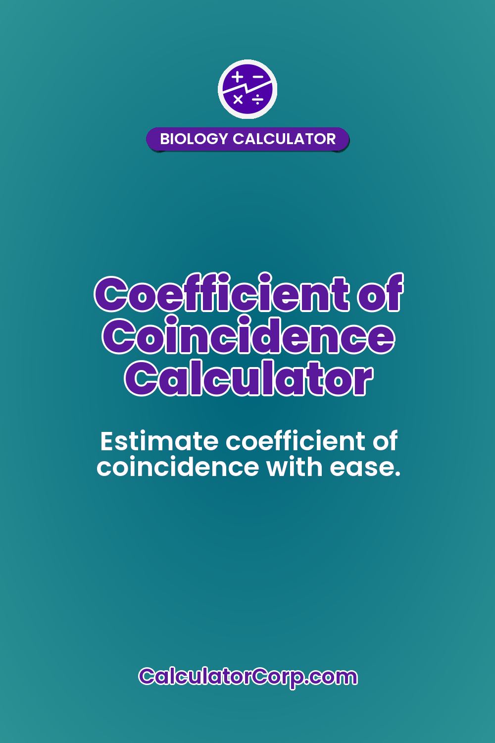 Coefficient of Coincidence Calculator