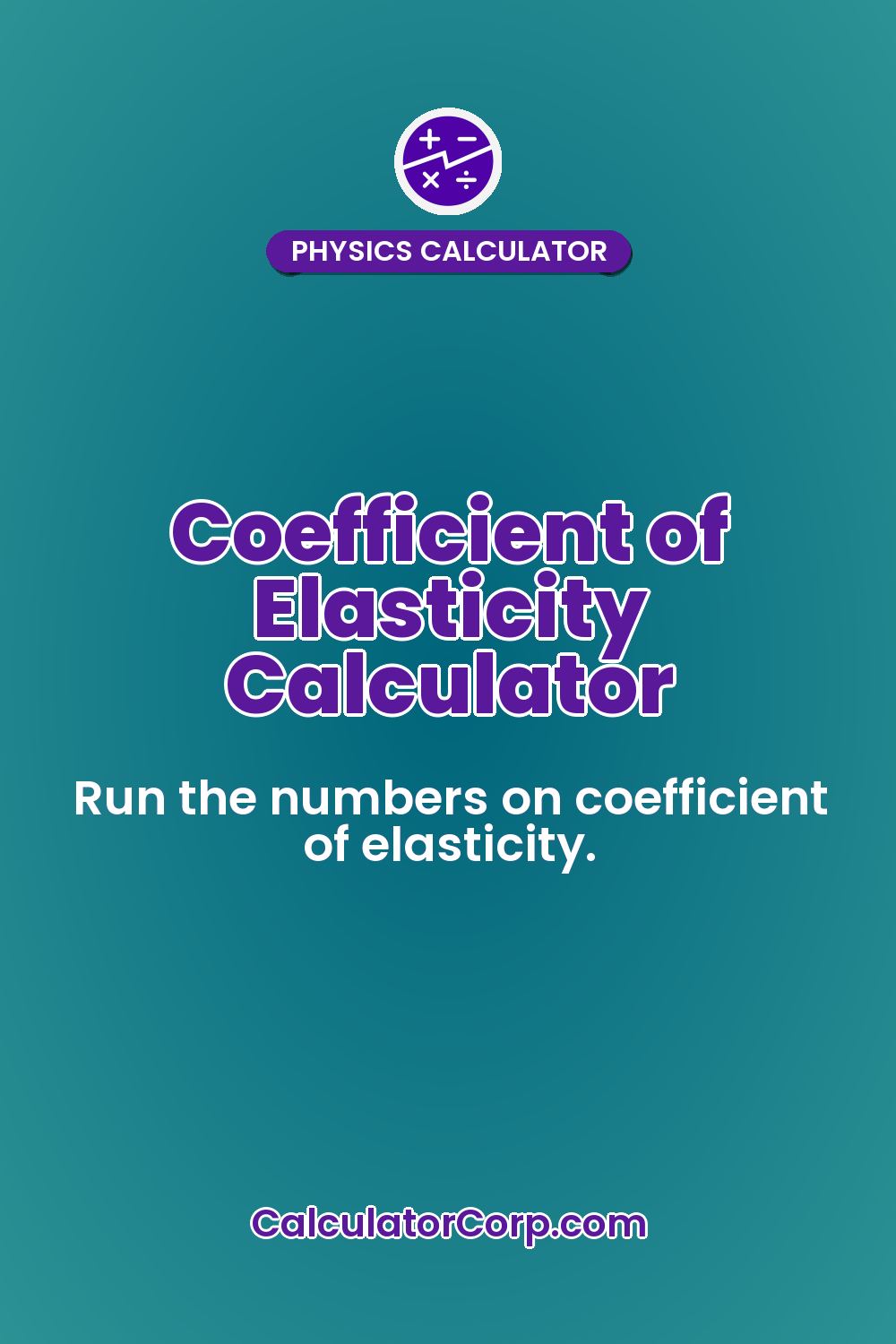 Coefficient of Elasticity Calculator