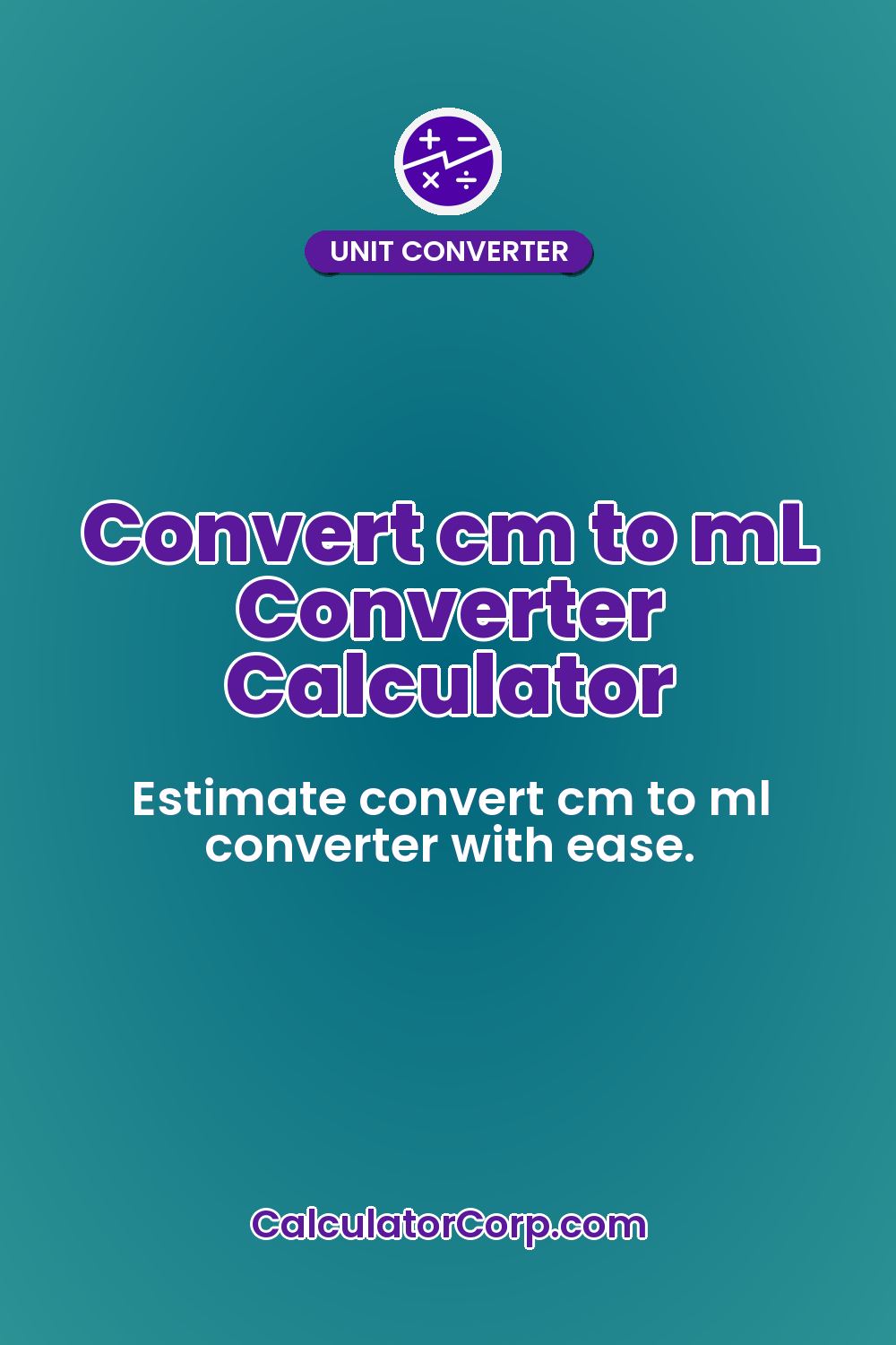 Convert cm to mL Converter Calculator