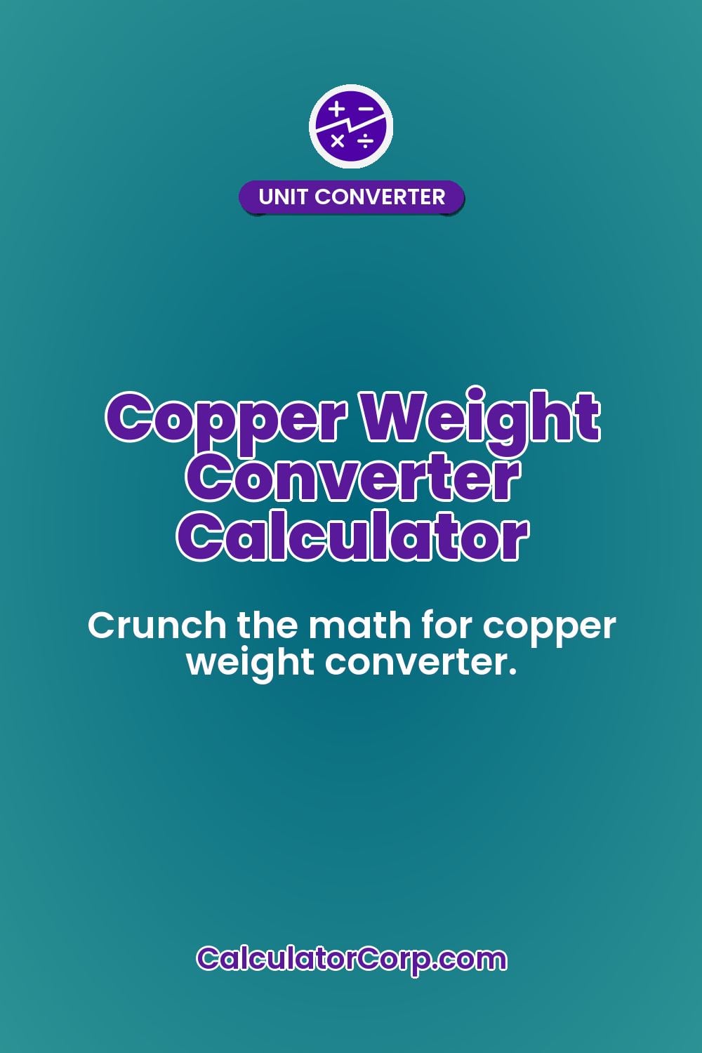 Copper Weight Converter Calculator