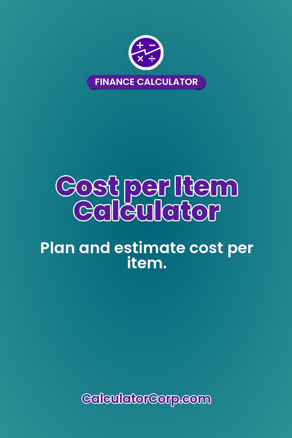Cost per Item Calculator