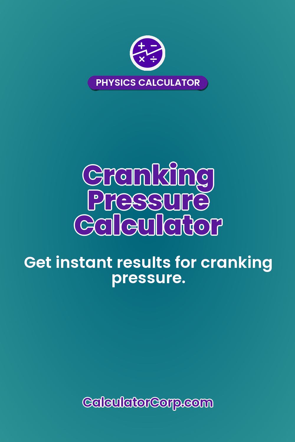 Cranking Pressure Calculator